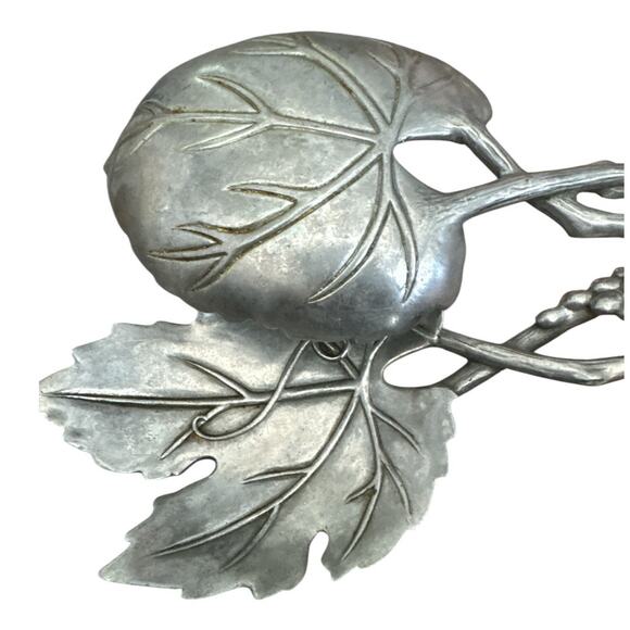 Rare Fitz & Floyd Grapes and Vines Leaf Salad Servers Set - Picture 2 of 10